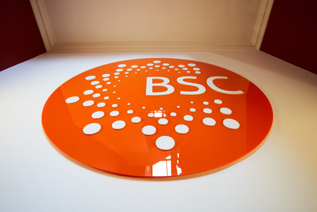 BSC logo on the wall of one of our schools
