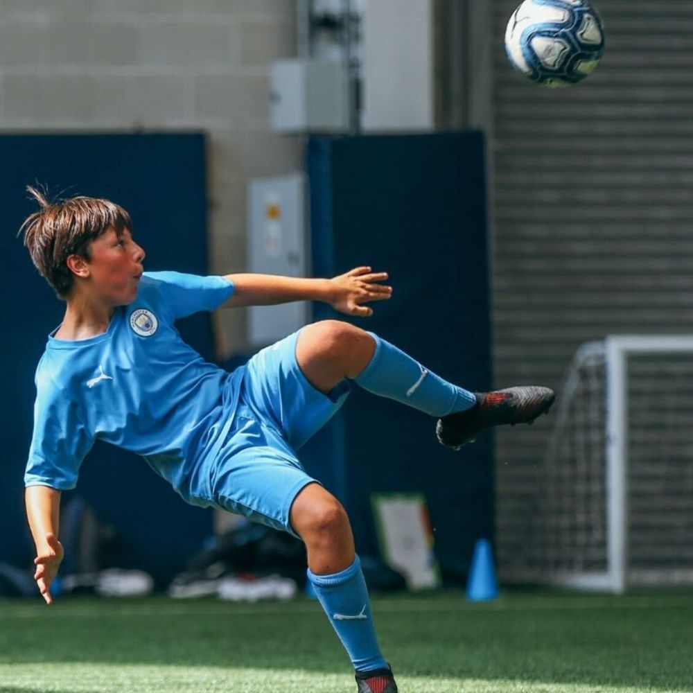 Boy on Manchester City football course